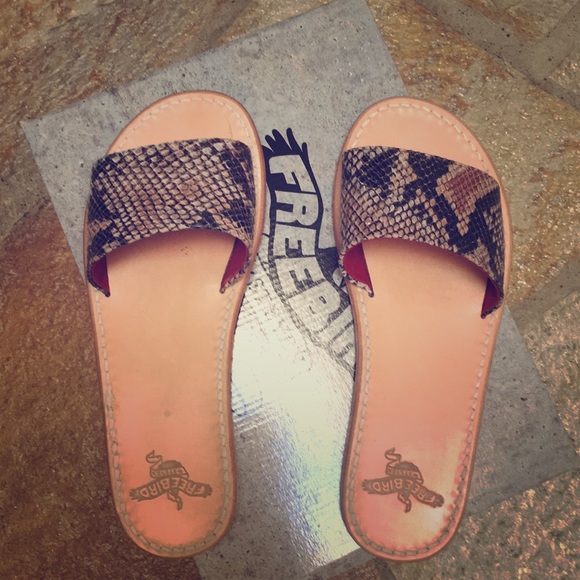 Freebird by Steven Shoes - Freebird by Steven Golden Brown Snake Sandals 9